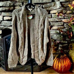 Chunky Knit Cardigan Sweater
